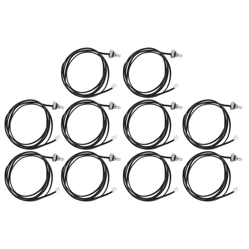 10Pcs Thermistor Sensor NTC Temperature Probe Hex Head 1 Meter Cable Length M8 Thread10K