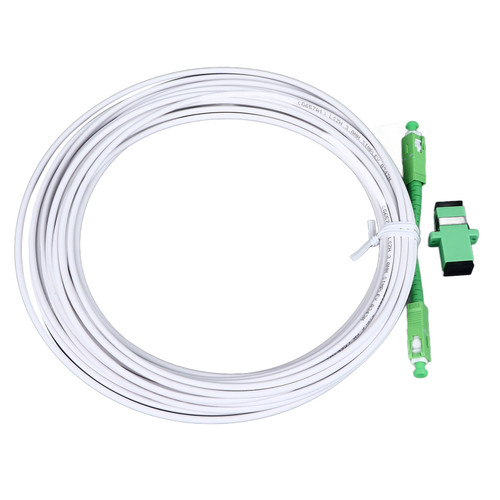 Optical Modem Extension Cable Set Armored Single Mode SC Patch Cable with Flange Connector for FTTH FTTB FTTP SC APC 10m / 32.8ft