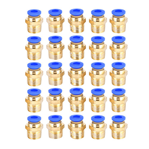 25Pcs Pneumatic Push Quick Male Connector Air Quick Fittings Adapter pc6-02 G1/4