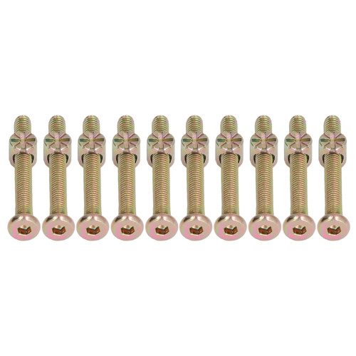 10 Sets Baby Bed Crib Screw M6 Galvanized Stainless Steel Hex Socket Head Cap Screws Hardware Kit for FurnitureM6x40mm
