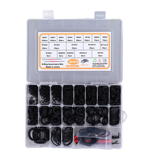 800Pcs O Ring Assortment Kits 18 Sizes Car Repair NBR Sealing Gasket Washers Disassembly Tool