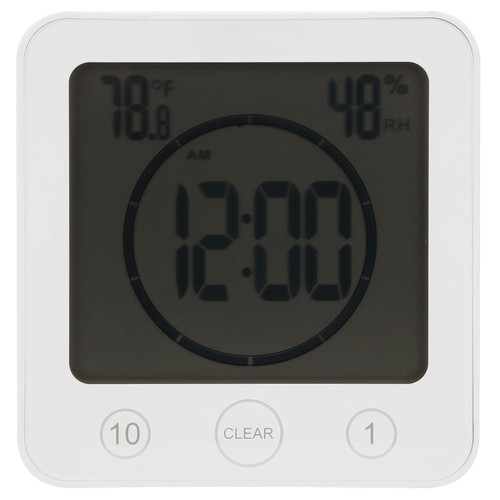 Digital Display Thermometer White Outdoor Garden Waterproof Temperature Meter with Hook