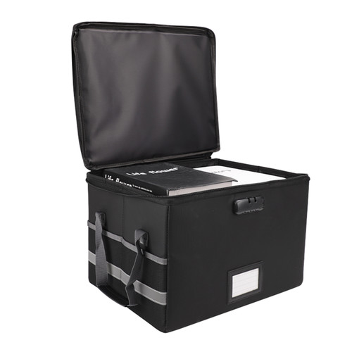 Fireproof Document Bag Fireproof Waterproof Storage Box with Lock Suitable for Hanging Letter/Legal Folder Magazine Files Book Portable Home Office Car Safe Box