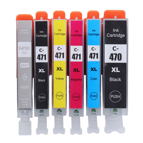 Ink Cartridge Printing Accessory Part for PIXMA MG5740 MG6840 MG7740 TS5040 TS6040 TS8040 6 Color BK BK C M Y GY