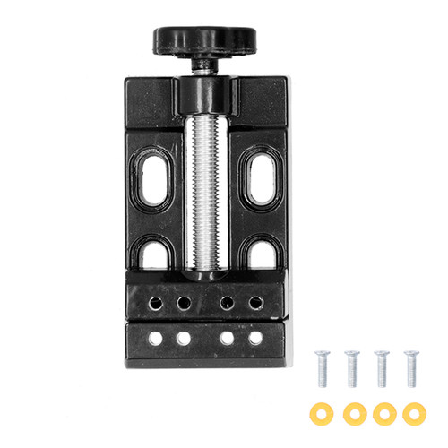Mini Drill Press Clamp Walnut Vise Flat Table Bench Jewelry Craft Carving Bed Tool