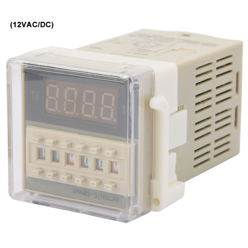 O111ROM DH48s s-2Z Durable LCD Display Time Timer Delay Relay 8 Pins 0.1S-99H (12VAC/DC)