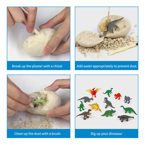 Dinosaur Egg Toys Dino Eggs with 12 Dinosaur and Digging Tool STEM Archaeology Paleontology Educational Science Christmas Birthday Gift for Boys Girls Students
