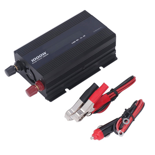 Car Inverter 1000W DC to AC Power Converter Multiple Protection Intelligent Air Cooling Car Adapter DC12V to AC110V