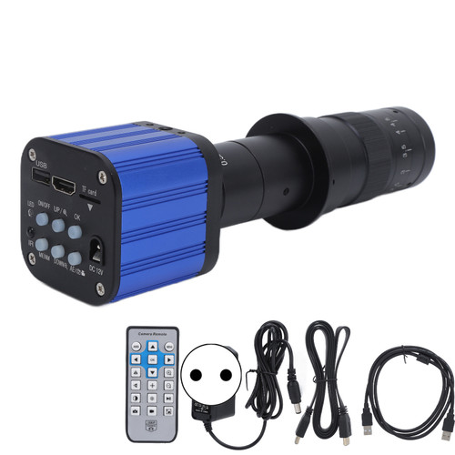4K 180x C Mount Industrial Camera High Definition Video Microscope Camera for Repairing for SONY Sensor AC 100‑240VEU Plug