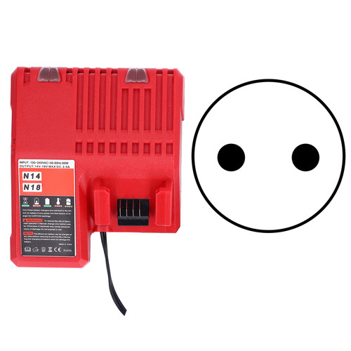 Lithium Battery Charger Charging Maintainer 100‑240V Input Voltage for Milwaukee M14 M18EU Plug