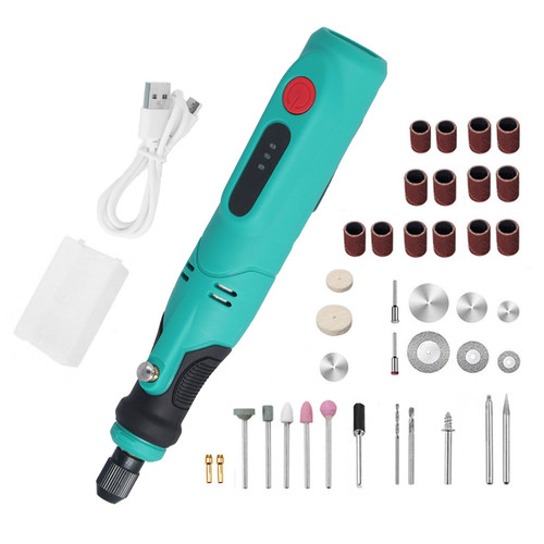 40Pcs Cordless Rotary Tool 3.6V USB Charging 3 Variable Speed for Grinding Polishing