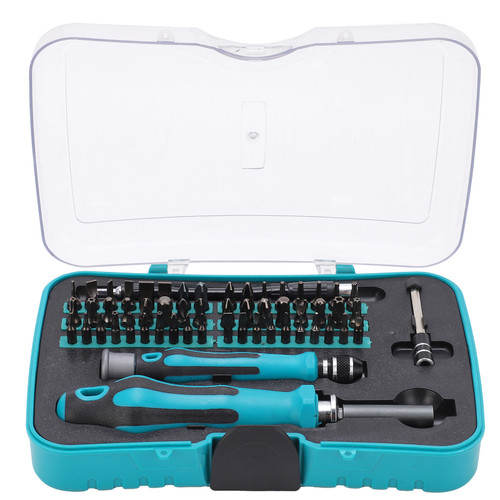 57Pcs Ratchet Screw Set Driver Bits with Socket Handle Manual Hardware Tools 21815