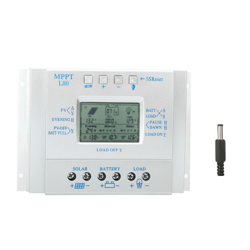 80A LCD Display PWM Photovoltaic Solar MPPT Charge Controller Regulador 12V/24V