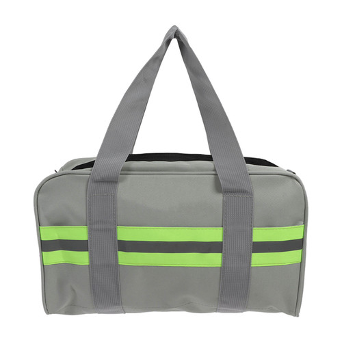 Tool Bag Wide Mouth Oxford Cloth Large Capacity with Reflective Strip for Worker Electrician 16in