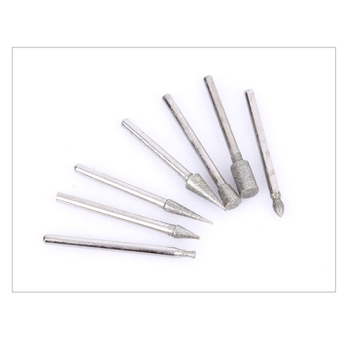 50pcs/set Diamond Drill Bit Burr Set Grinding Head for Rotary Tool Crafts Rocks Marble Porcelain Hand Drill Jewelry Making Lapidary Engraving with Storage Box