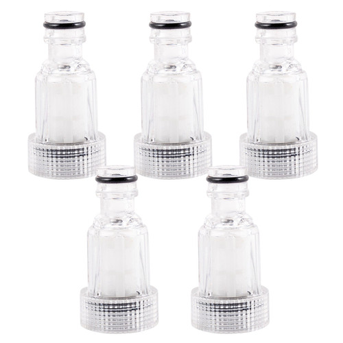 5Pcs Faucet Adapter Transparent Plastic Practical Tap Inlet Hose Universal Adapter