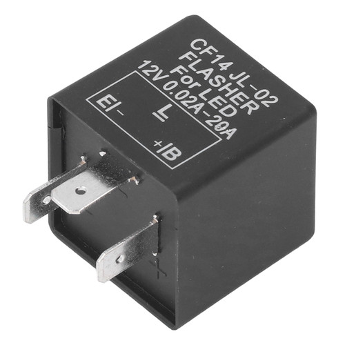 CF14 LED Flasher Relay Adjustable Flash Speed LED Turn Signal Light Flash Relay for Car Motorcycle Yacht DC12V