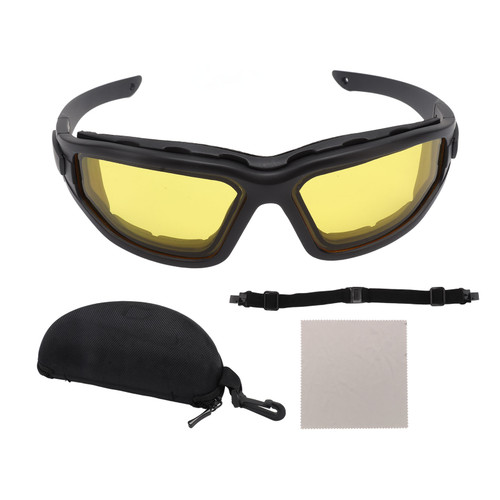 Anti Fog Goggles Dual Layer Lens Scratch Proof Impact Resistant UV Proof Eye Protection Detachable Glasses with Strap Amber