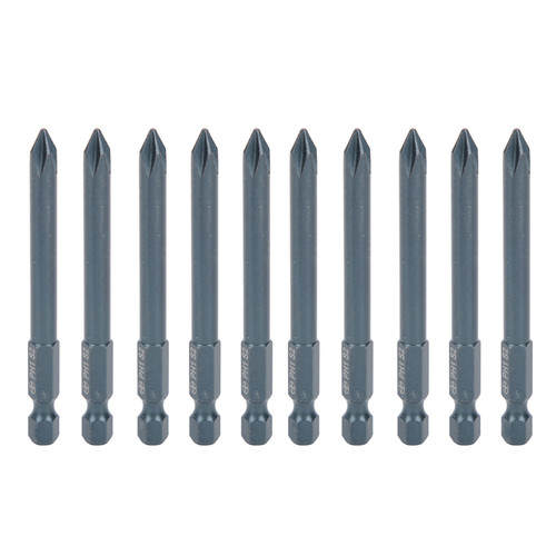 10Pcs Electric Screwdriver Bits S2 Alloy Steel Blue with Magnetic Accessories 75 x 6.3mm