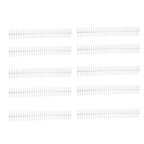 10Pcs Spiral Binding Coil 130 Sheet Capacity Spine Comb 30 Holes 16mm Diameter Set Kit Transparent