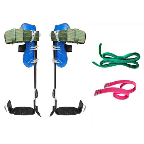 Steel Plate Tree Climbing Spikes Gear with Straps Upright Non Slip Tree Pole Climbing Shoes