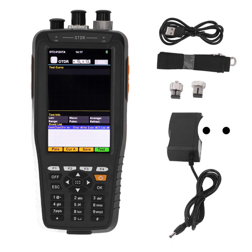 Optical Time Domain Reflectometer 0 to 60KM 4 in 1 OTDR Optic Fiber Tester 3.97in Screen 100‑240V EU Plug