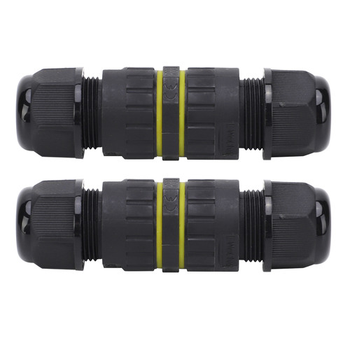 2Pcs Waterproof Connector FlameRetardant Outdoor Electronic Cable Joint 2Pin IP68 M162P(3.5-7mm )