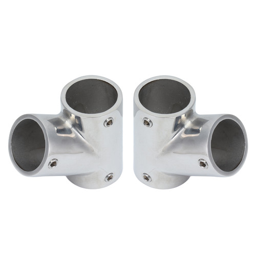 1 Pair of Boat Handrail Fittings Parts 60 Degree 316 Stainless Steel Marine Hardware Left RightDia22mm(7/8in)