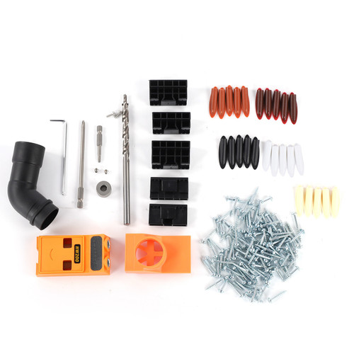 Oblique Hole Locator Carpentry Guide Drilling Puncher Set Woodworking Plate Connection Tool