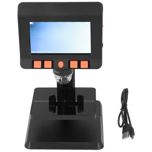 4.3in Screen HD Digital Microscope Adjustable LED 50X‑1000X Magnification Electronic Camera