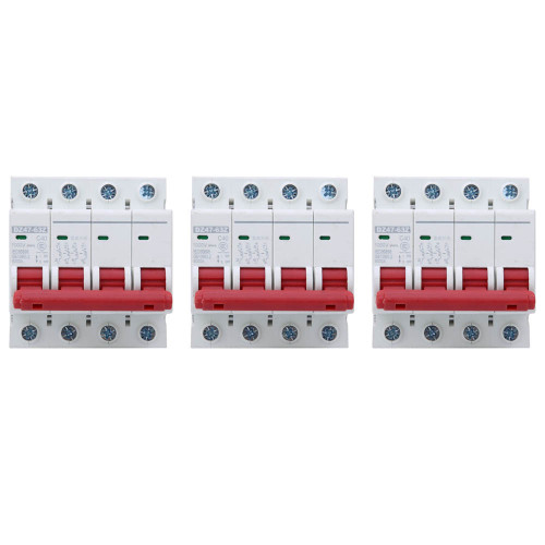 3pcs DZ47-63Z DC1000V 4P MCB Circuit Breaker Photovoltaic Air Switch Overload Leakage Short Circuit Protector40A