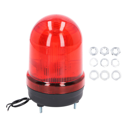Industrial LED Rotating Strobe Mini Modes Adjustable Mute Emergency Light for Garages Workshops 220V