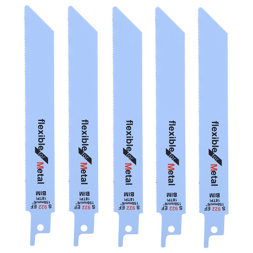 5Pcs Metal Reciprocating Saw Blade  Woodworking Cutter Kit Power Tool 150mm / 5.9inS922EF