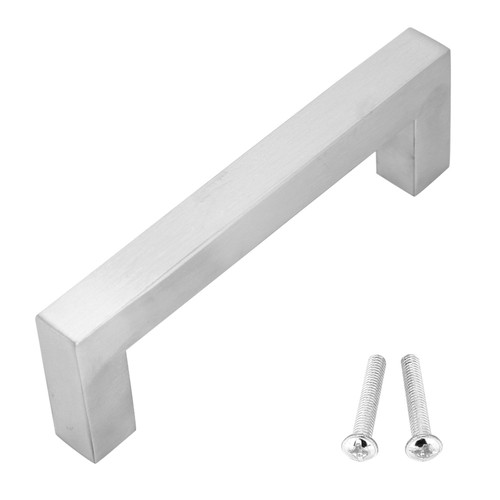 12mm 304 Stainless Steel Silver Cabinet Handle Simple Style Furniture Door Accessory(128mm)