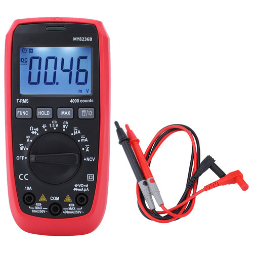 Digital Multimeter Tester Electrical Voltmeter Volt Multi Meter 4000 Counts for Battery Circuit
