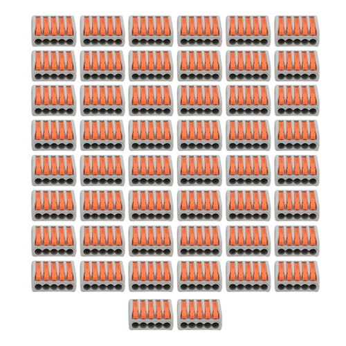 50Pcs Push Wire Wiring Connector Mini Fast Compact Connect Terminal Blocks ParallelerPCT-215
