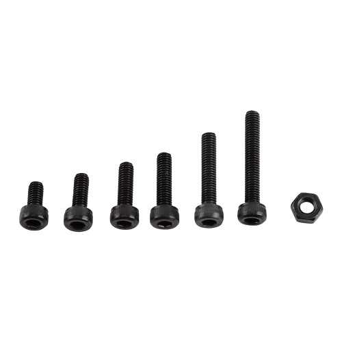 250pcs M3 Black Alloy Steel Hex Socket Screws Bolt With Hex Nuts Assortment(Cap Head)
