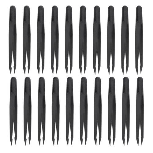 20Pcs AntiStatic Tweezers Carbon Fiber Phone Watch Electronic Circuit Repair Tools 93302