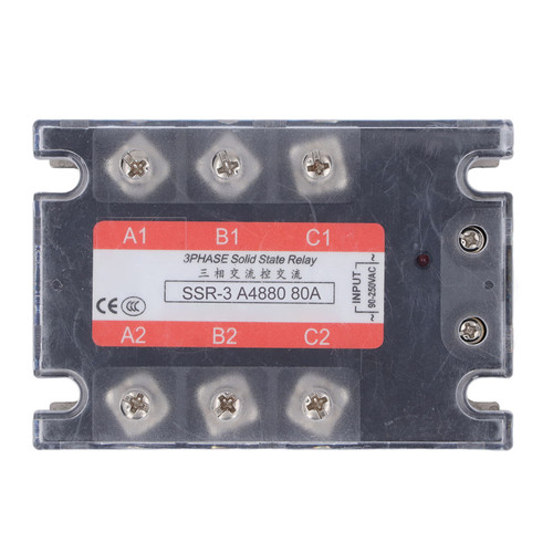 3 Phase Solid State Relay Peaking Voltage 600VAC Bidirectional SCR Output AC to AC SSR Module 480V 80A