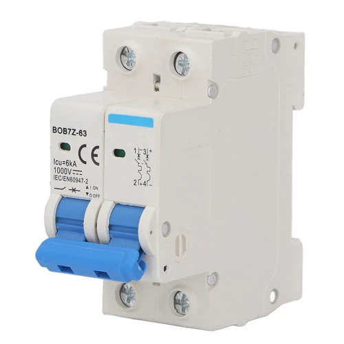 DC1000V Miniature Circuit Breaker 2P Air Switch 6KA Photovoltaic Overload Protection Switch C50 50A