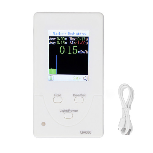 Handheld Nuclear Radiation Detector USB Charging Portable Radiation Dose Counter with Battery