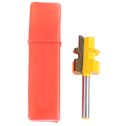 1Pcs Helical Tooth Shank Lock Miter Router Bit Cutter Woodworking Drill Cutting Tool 1/4