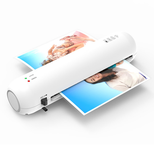 Desktop Laminator Machine Set A4 Size Hot and Cold Lamination 2 Roller System 9 inches Max Width with Paper Cutter Trimmer Rounder Hole Puncher Binding Hoop Suitable for A4 230mm Laminating Pouches for Home Office School Supplies