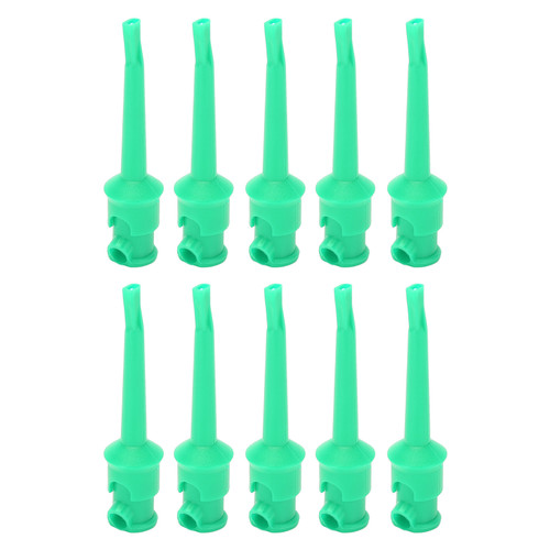 10pcs J.30007 Multimeter Test Hook Clip Soldering Electronic Test Hook for Voltage Testing Routine Circuit TestingGreen