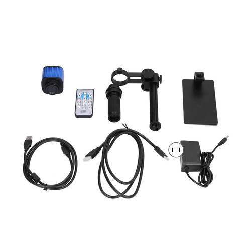 24MP 1080P 60FPS Industrial Video Microscope Camera with 120X Adjustable Lens AC 100‑240VUS Plug