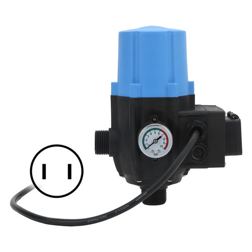 Water Pump Pressure Controller Waterproof Adjustment Intelligent Control Pump Pressure Switch US Plug 110‑120V (0.75KW)