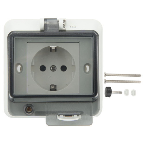 Standard IP66 Waterproof Wall Outlet Wall Mounted Concealed Plug Adapter Socket with PC Shell  16A