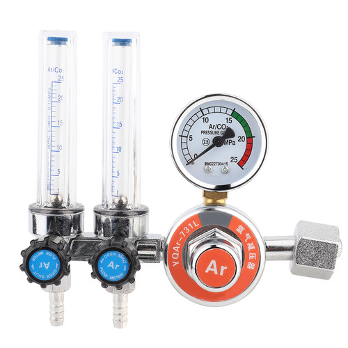 Argon Pressure Regulator Zinc Alloy Double Tube Female Thread G5/8in Welding Equipment
