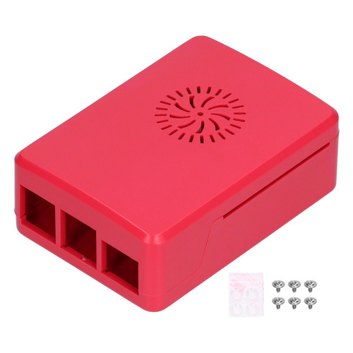 Case for Raspberry Pi 4B ABS Shell Heatsink Simple Removable Top Cover Protective EnclosureRed