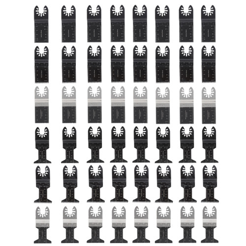 48pcs Oscillating Multi Tool Saw Blades Cutter for Wood Plastic Soft Metal Nail